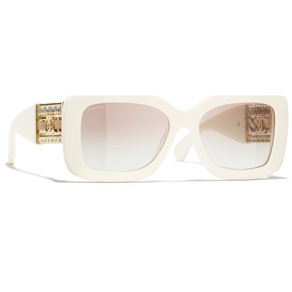 Chanel White Sunglasses, brand new with box, never used, with tags